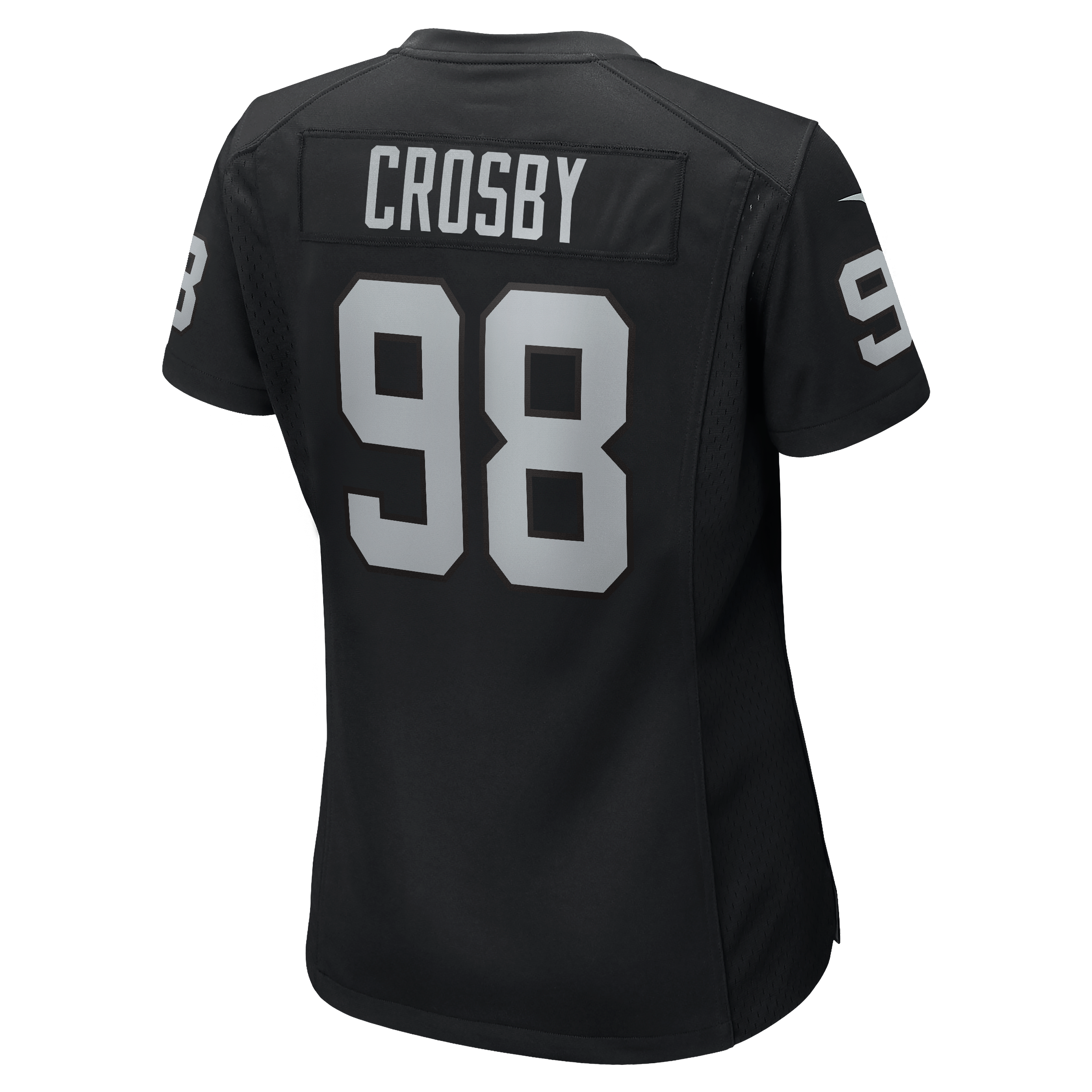 Maillot Nike Maxx Crosby pour femme, noir, Las Vegas Raiders