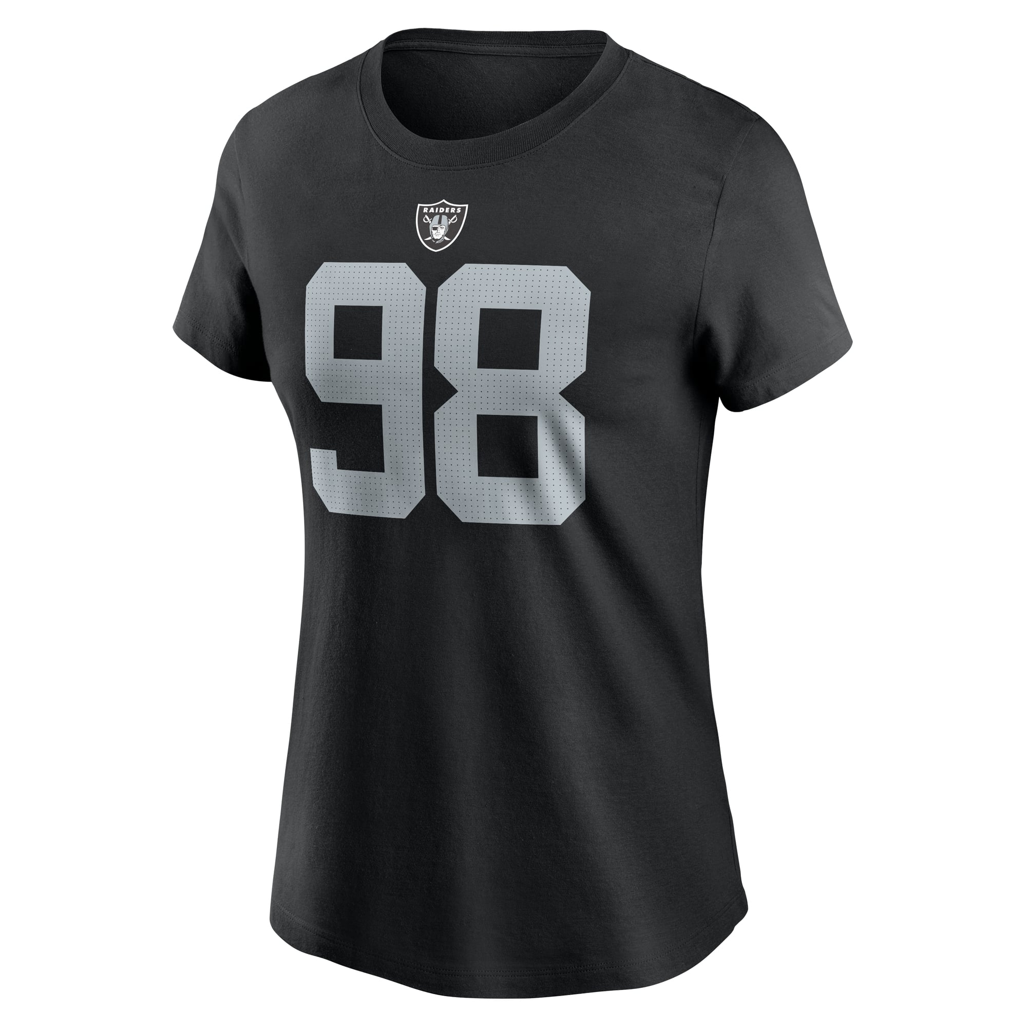 Women's Nike Maxx Crosby Black Las Vegas Raiders Player Name & Number T-Shirt
