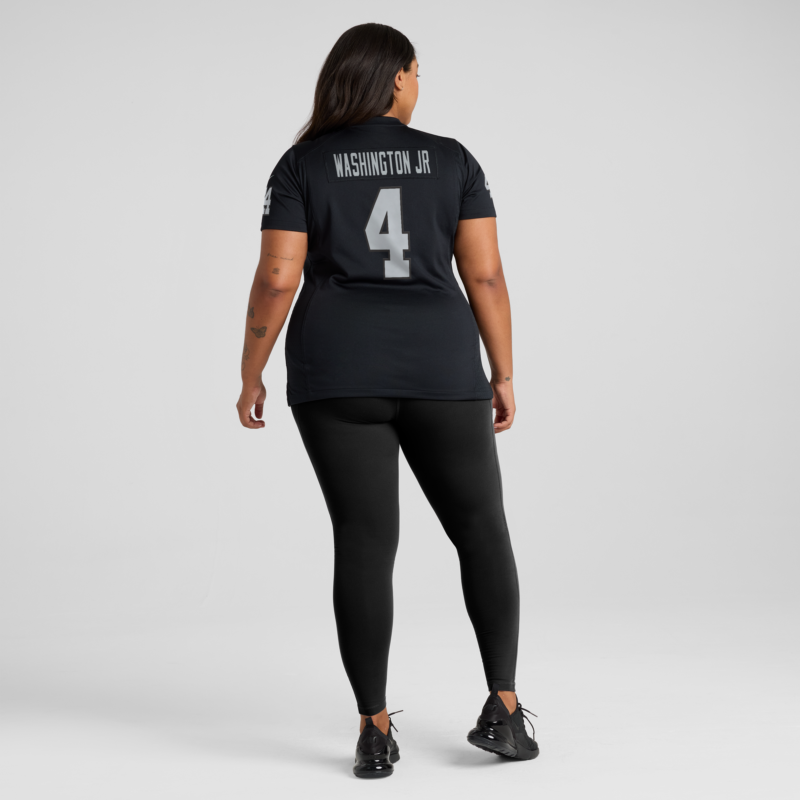 Women's Nike Mike Washington Jr. Black Las Vegas Raiders Team Game Jersey