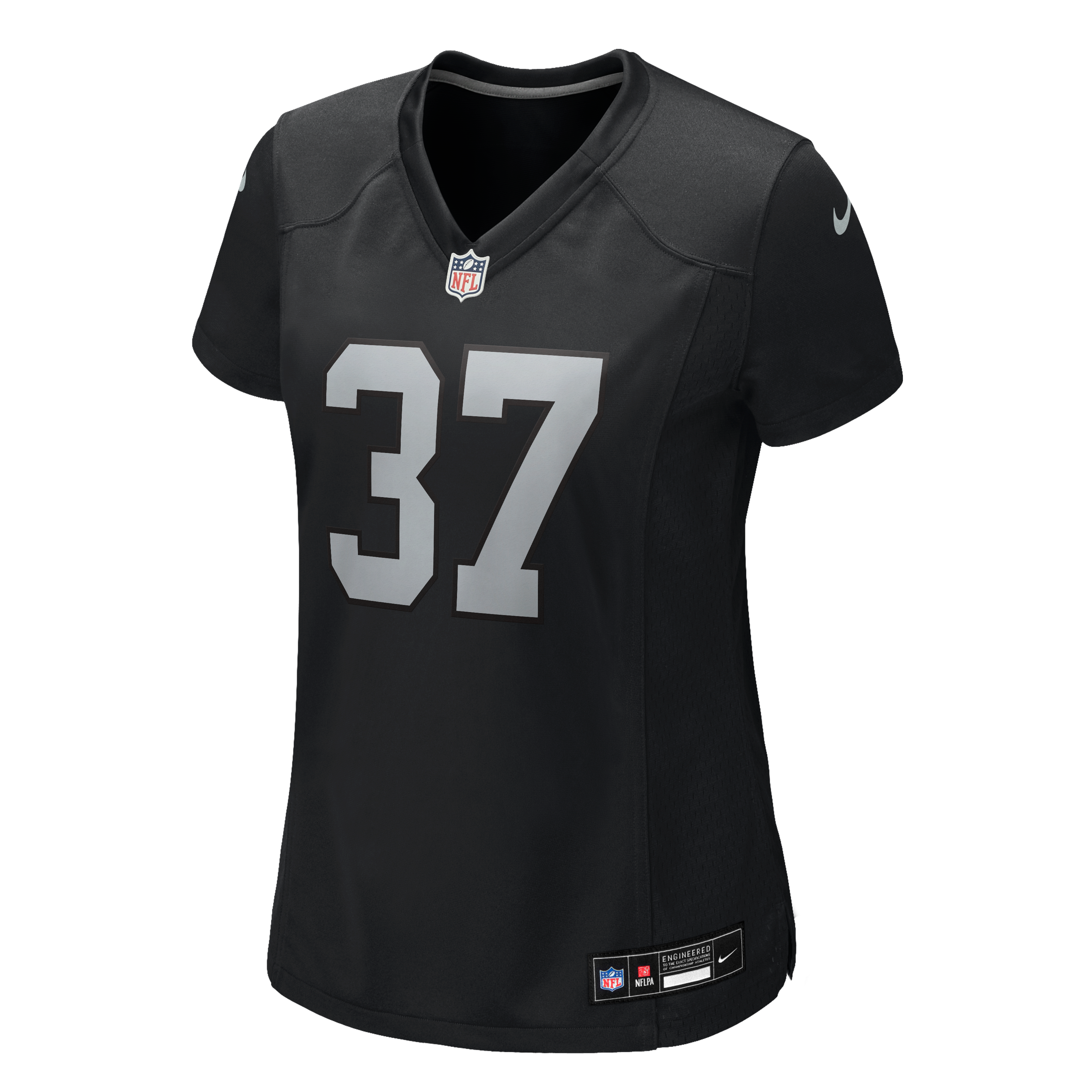 Maillot de match Nike Roman Hemby noir pour femme, équipe des Raiders Las Vegas