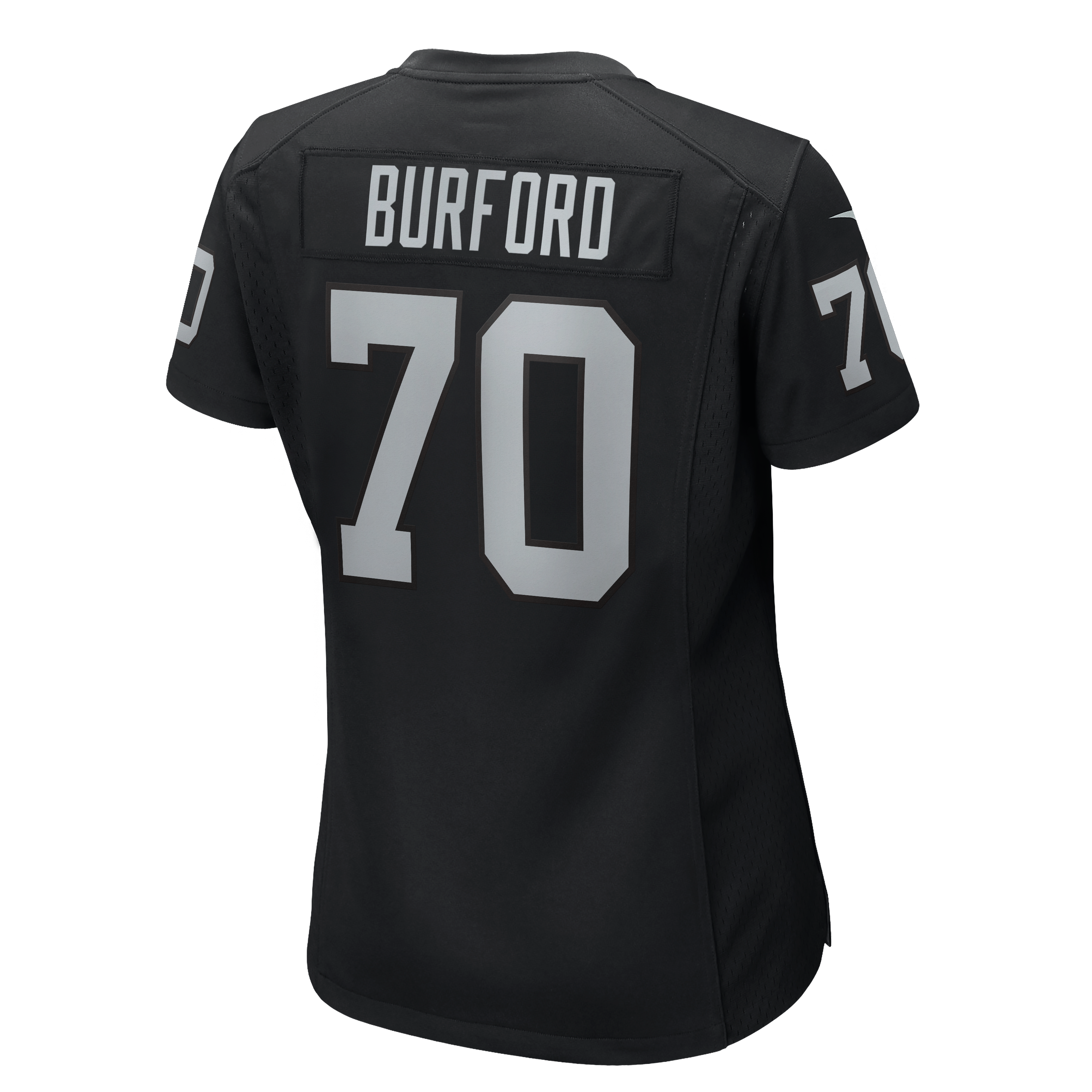 Maillot de match Nike Spencer Burford noir pour femme, Las Vegas Raiders