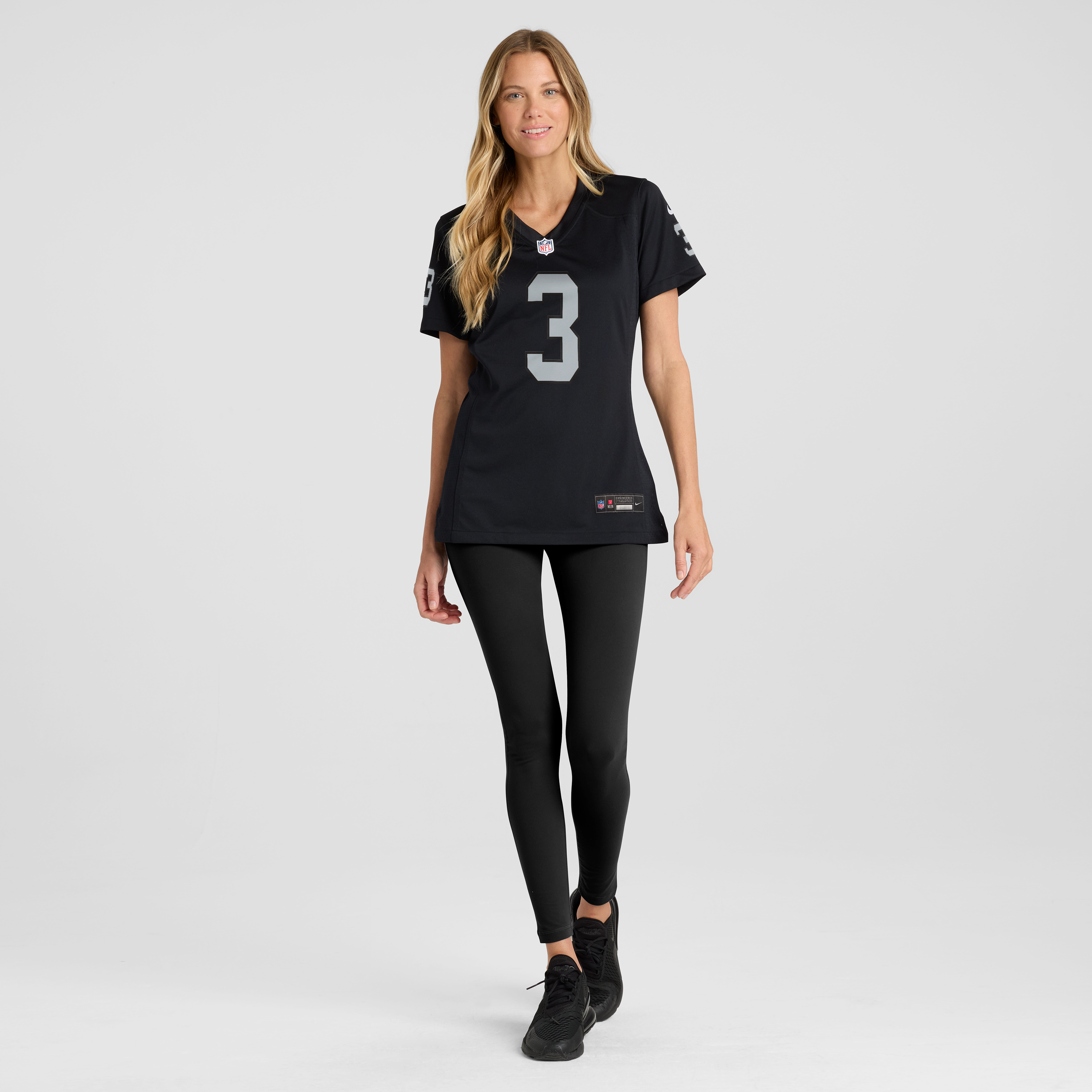 Women's Nike Taron Johnson Black Las Vegas Raiders Team Game Jersey