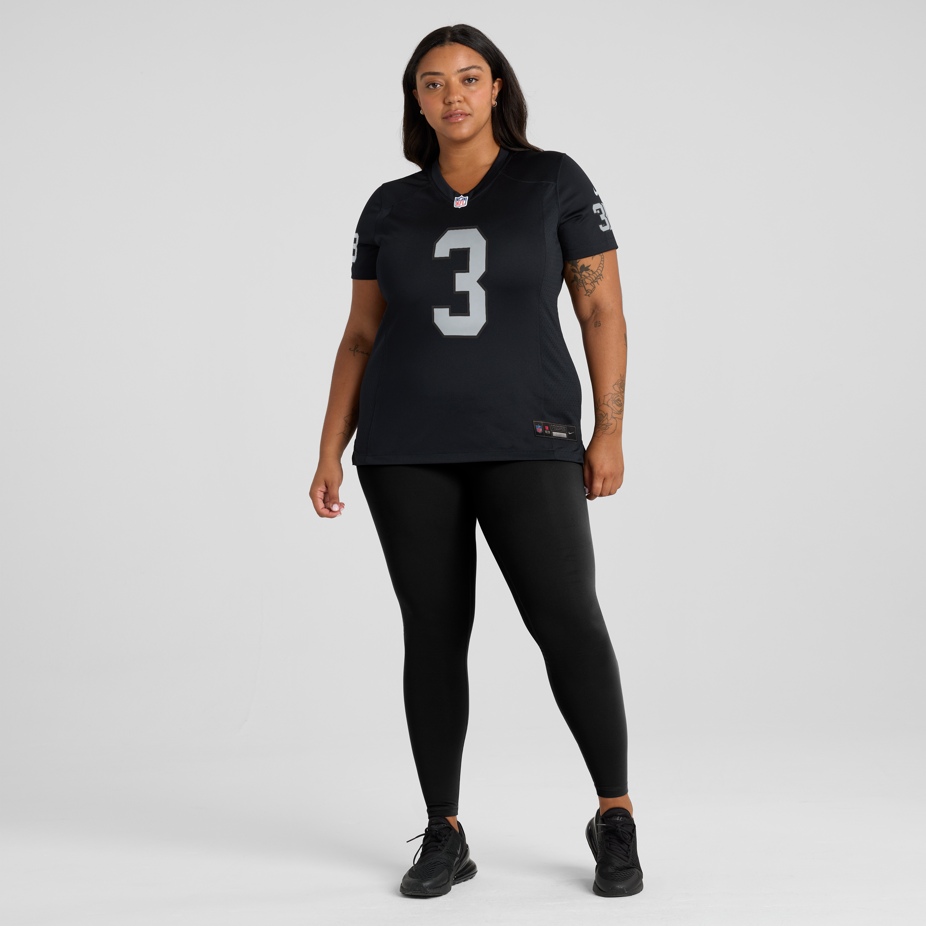 Women's Nike Taron Johnson Black Las Vegas Raiders Team Game Jersey