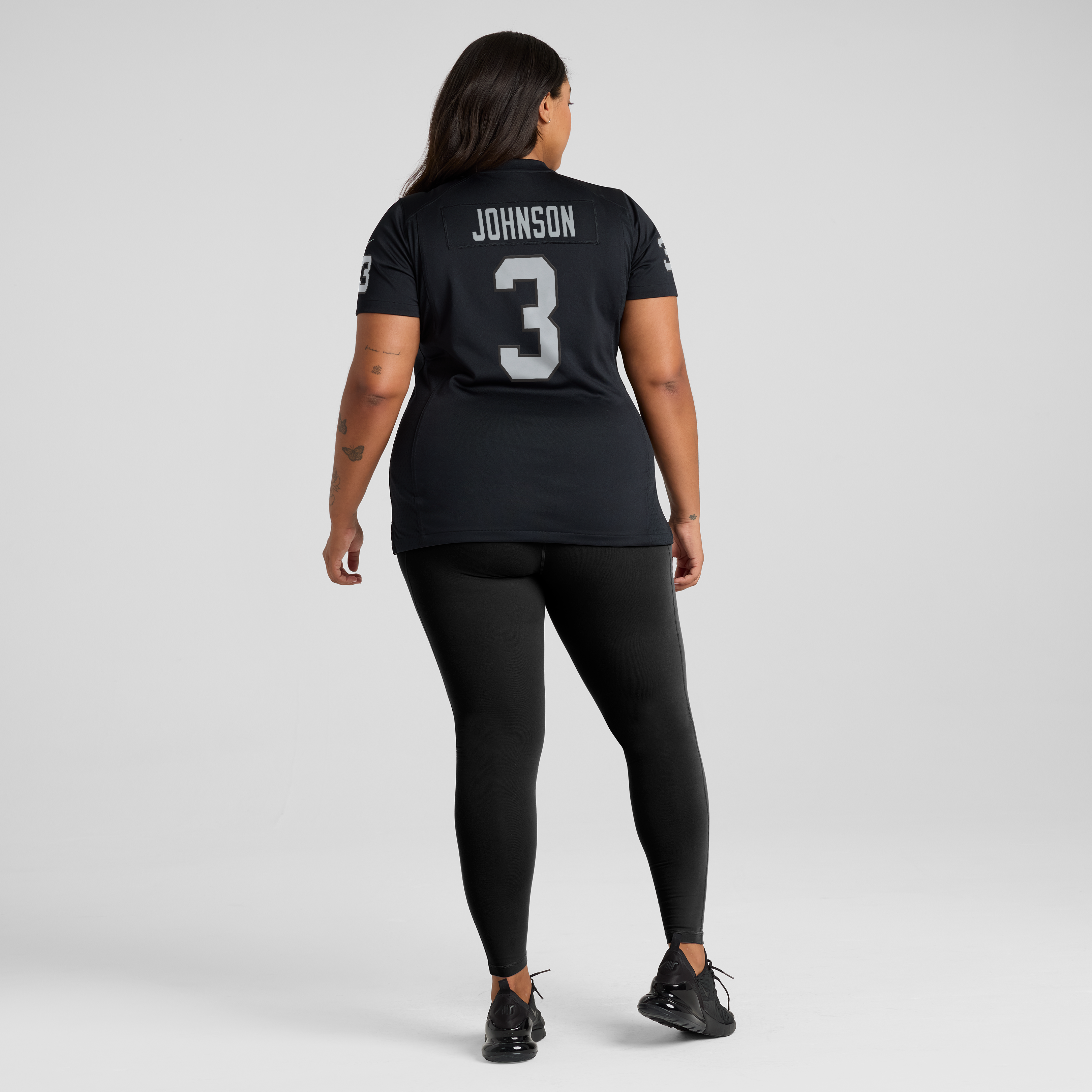 Women's Nike Taron Johnson Black Las Vegas Raiders Team Game Jersey