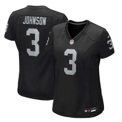 Taron Johnson Las Vegas Raiders Nike Women's Team Game Jersey - Black