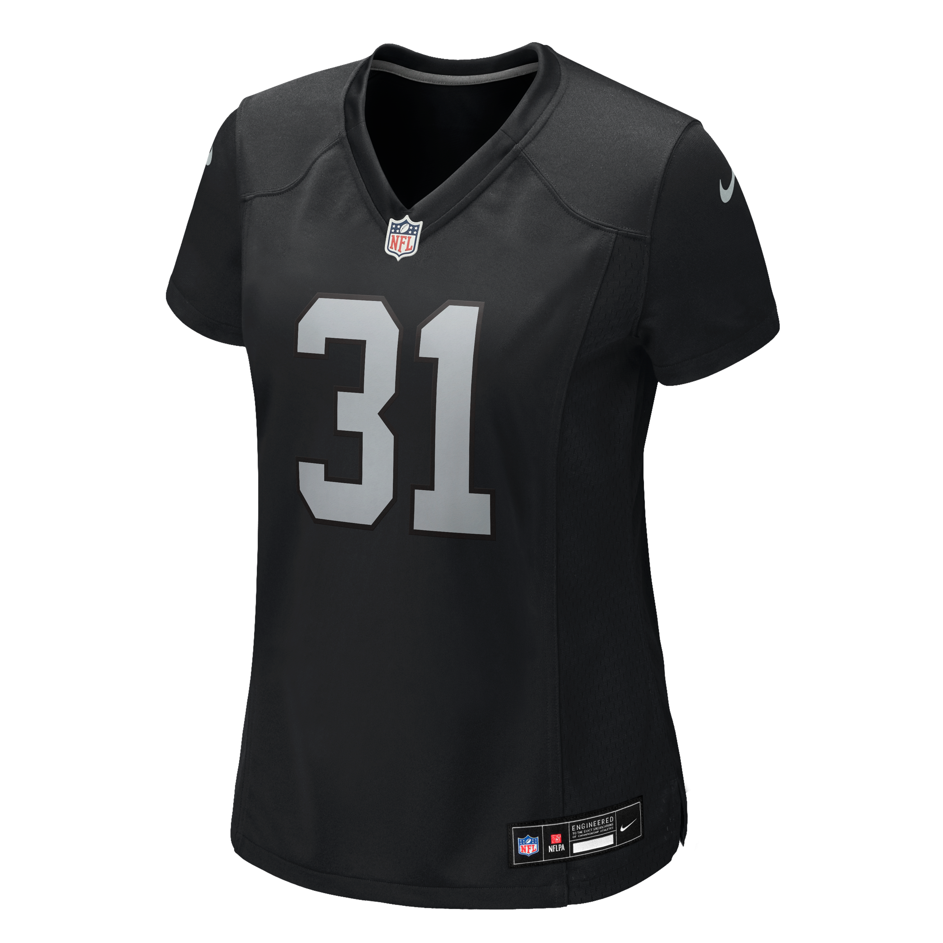 Maillot de match Nike Treydan Stukes noir pour femme, équipe des Raiders Las Vegas