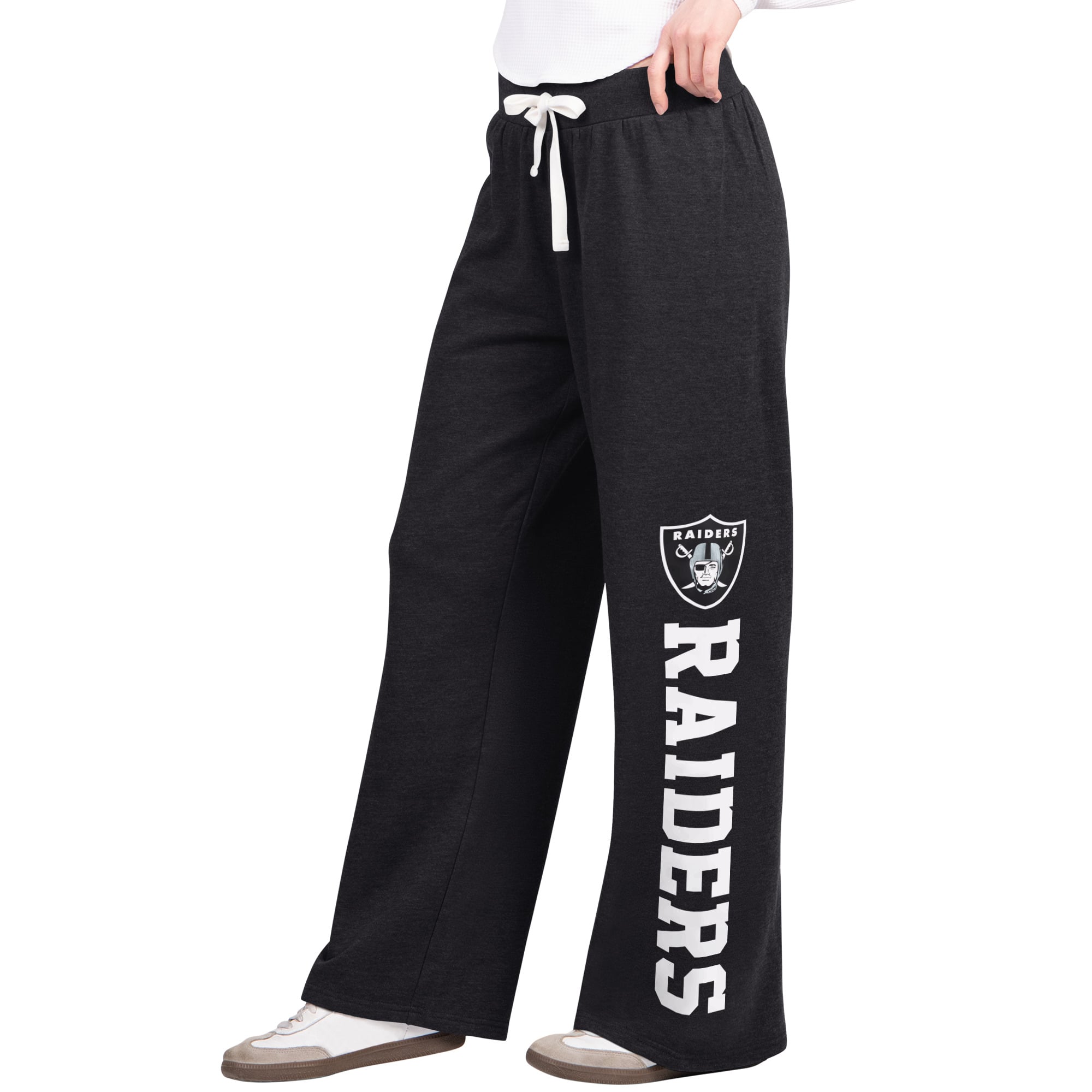 Pantalon de survêtement large Starter noir pour femme, modèle Las Vegas Raiders Field