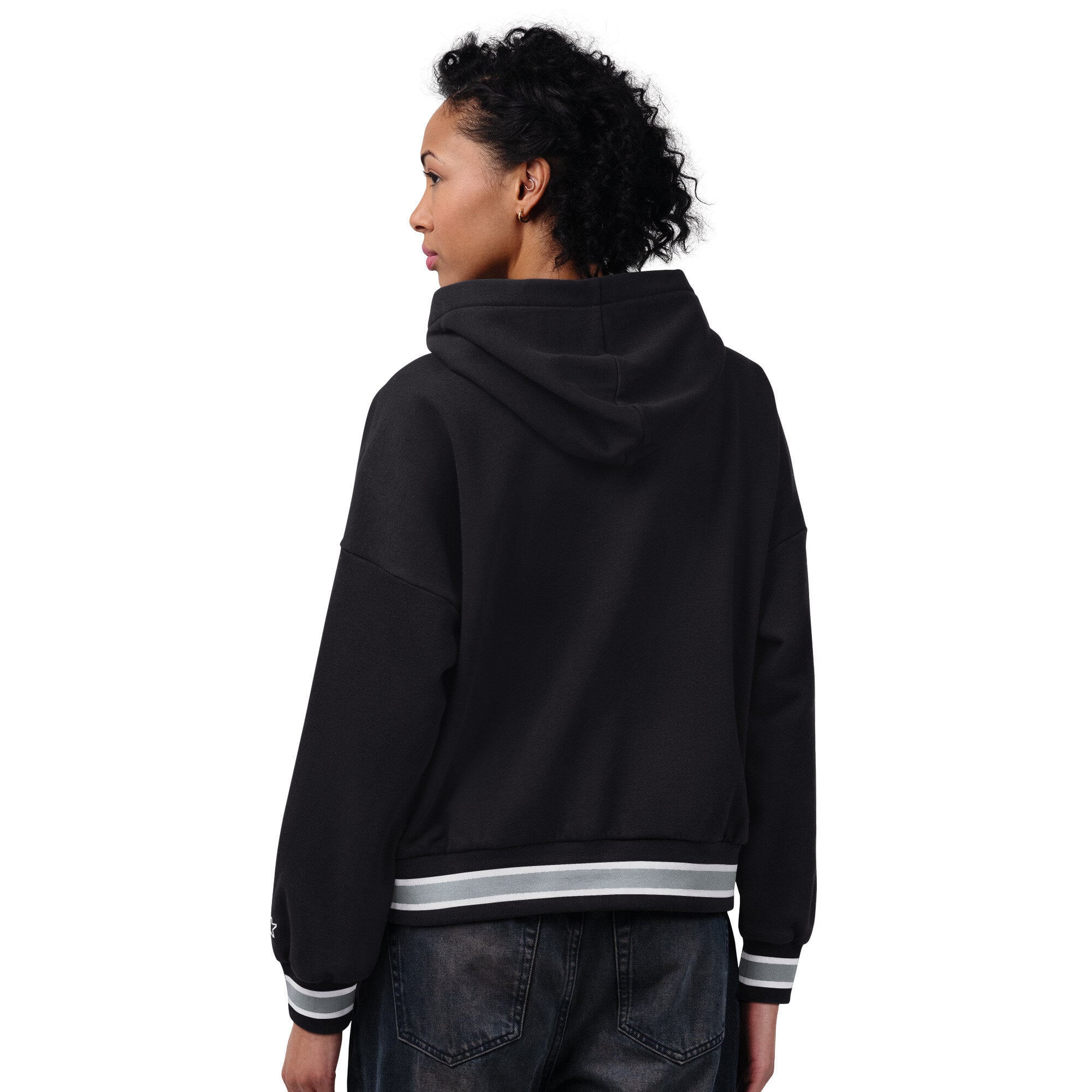 Women's Starter Black Las Vegas Raiders Home Plate Hoodie
