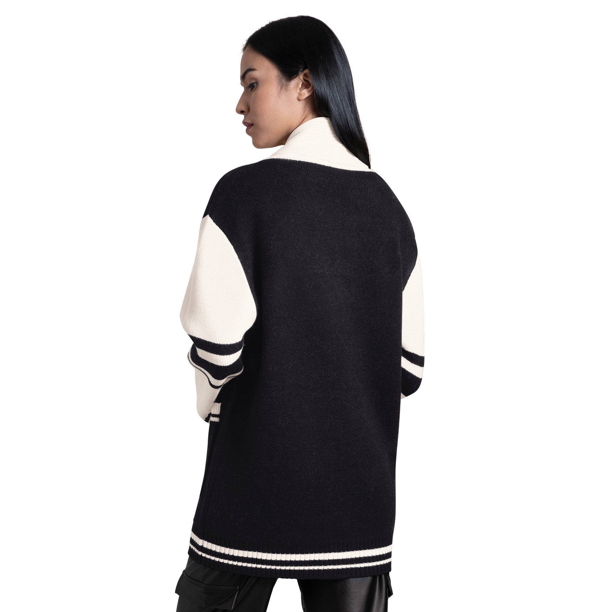 Gilet boutonné à col châle Starter noir pour femme, motif Strike Zone des Raiders de Las Vegas