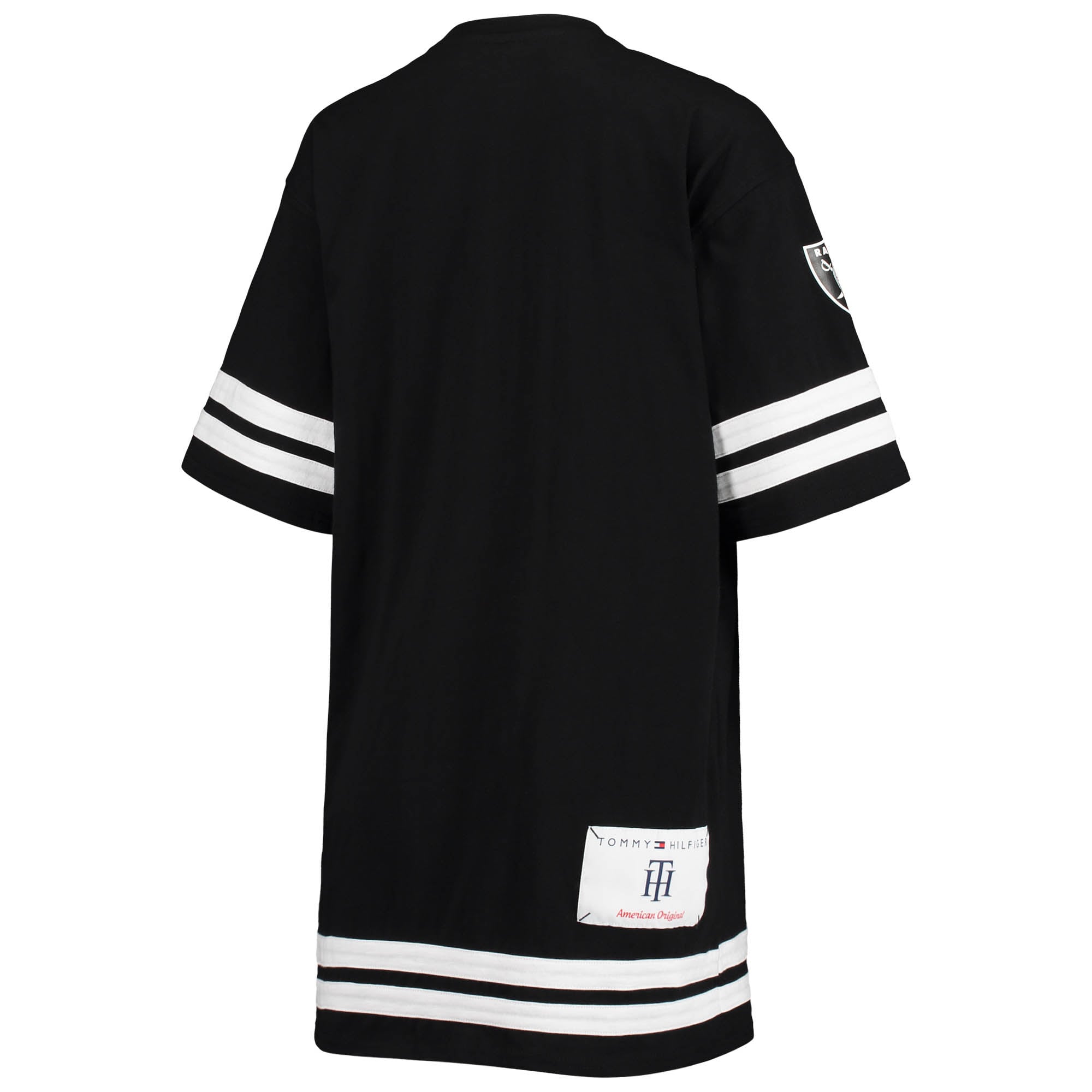 Women's Tommy Hilfiger Black Las Vegas Raiders Clair Half-Sleeve Dress