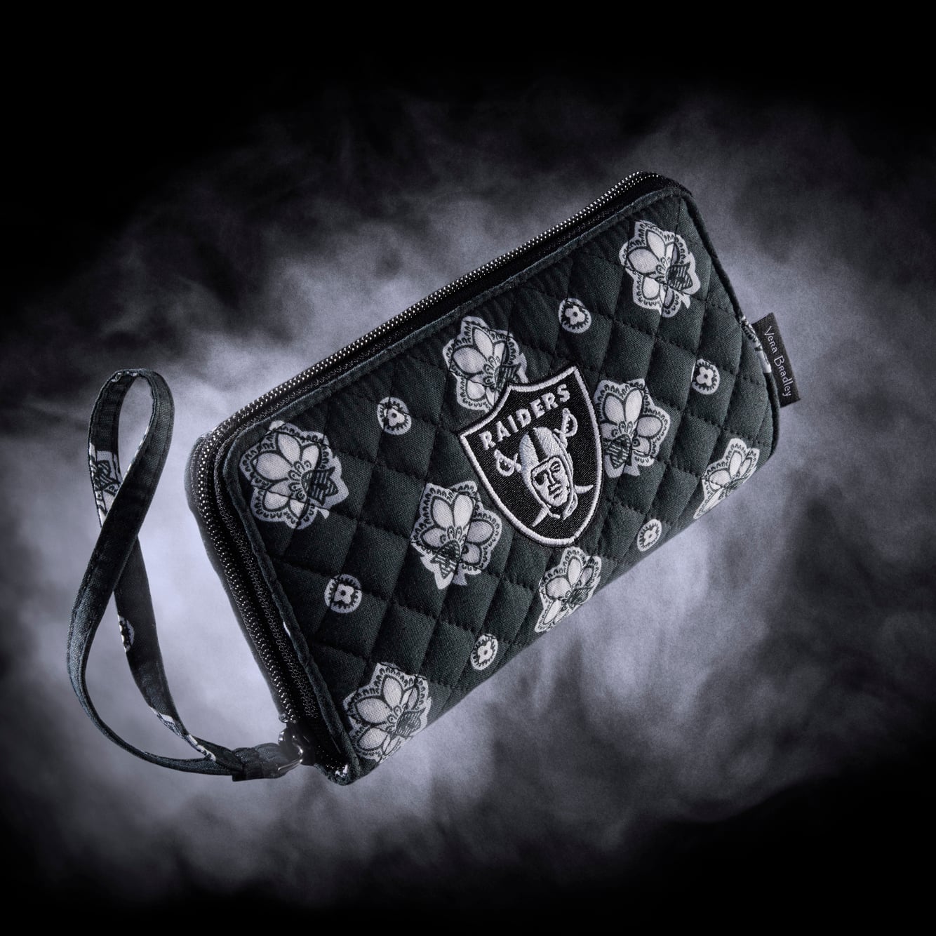 Pochette zippée avant RFID Vera Bradley Las Vegas Raiders pour femme