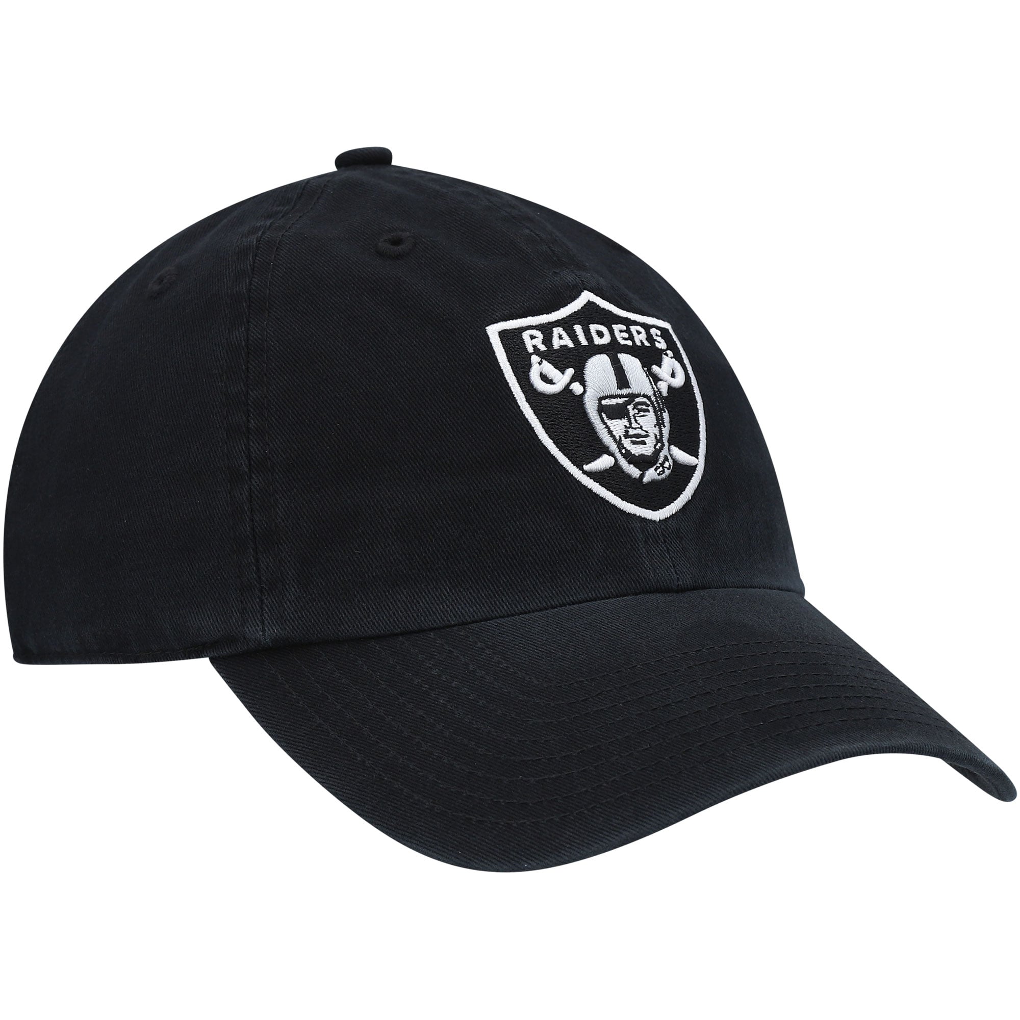 Youth '47 Black Las Vegas Raiders Logo Clean Up Adjustable Hat