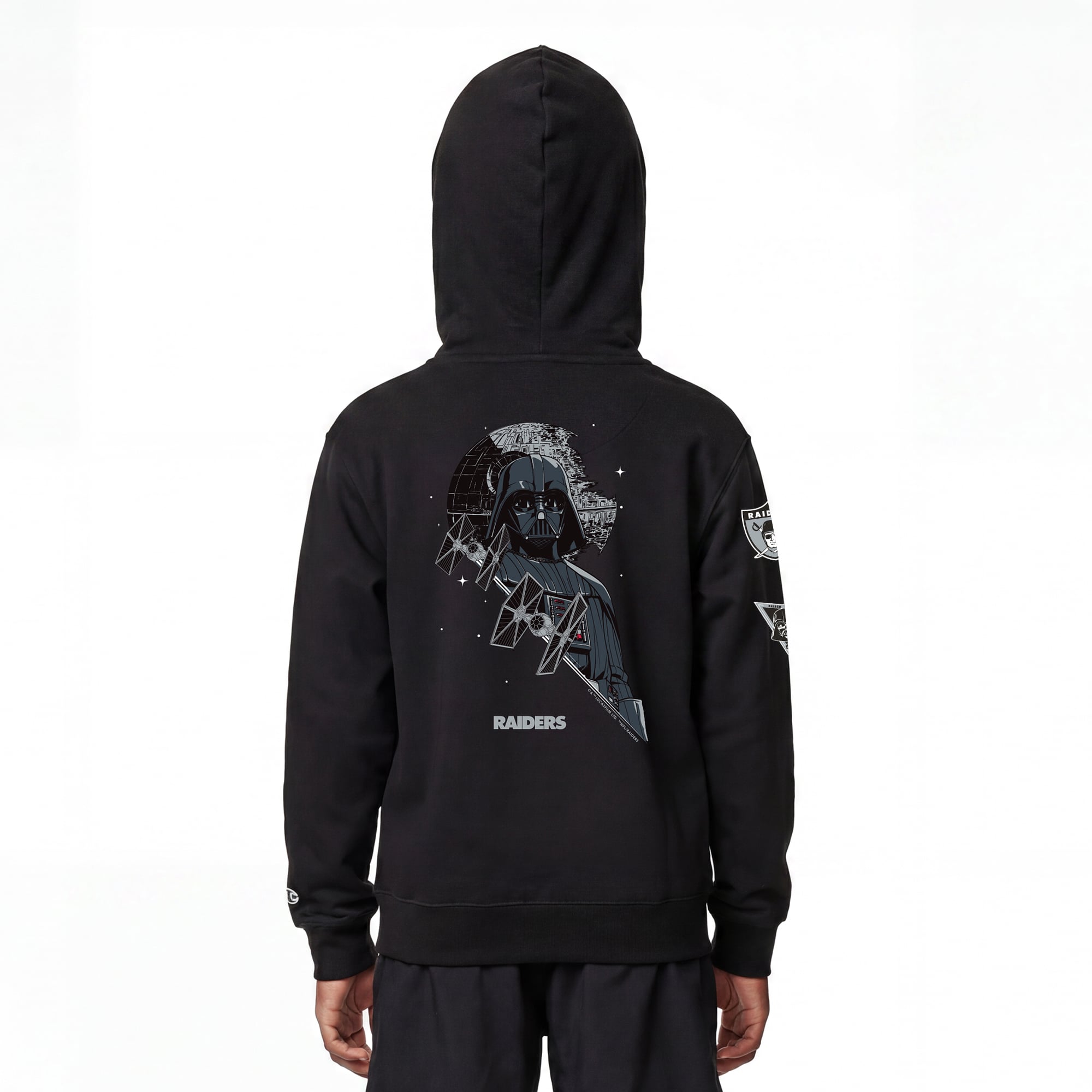 Sweat à capuche zippé Disney x Champion noir Las Vegas Raiders Dark Vador pour enfant