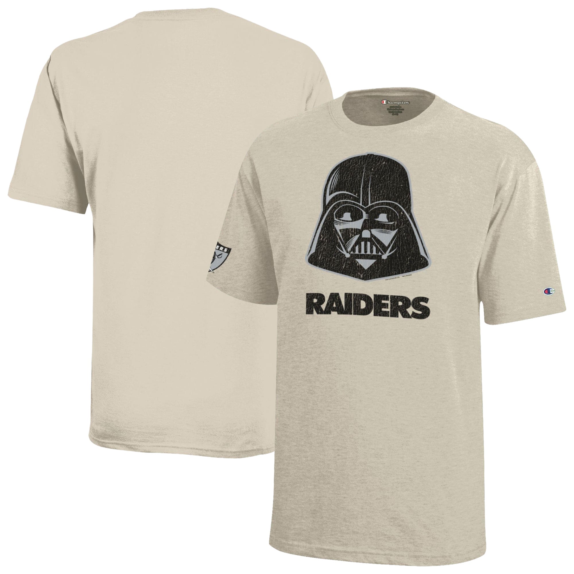 Youth Disney x Champion Oatmeal Las Vegas Raiders Darth Vader T-Shirt
