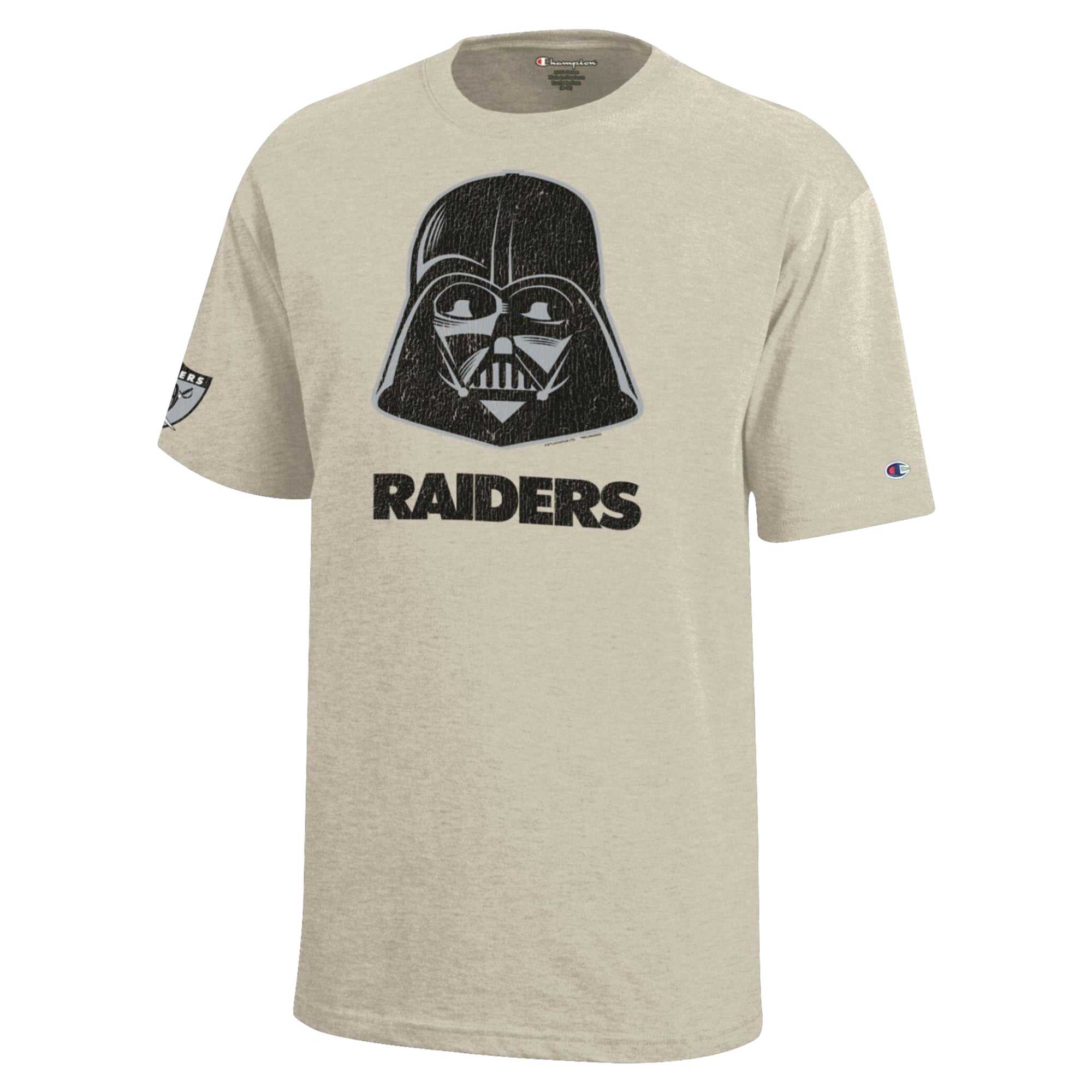 Youth Disney x Champion Oatmeal Las Vegas Raiders Darth Vader T-Shirt