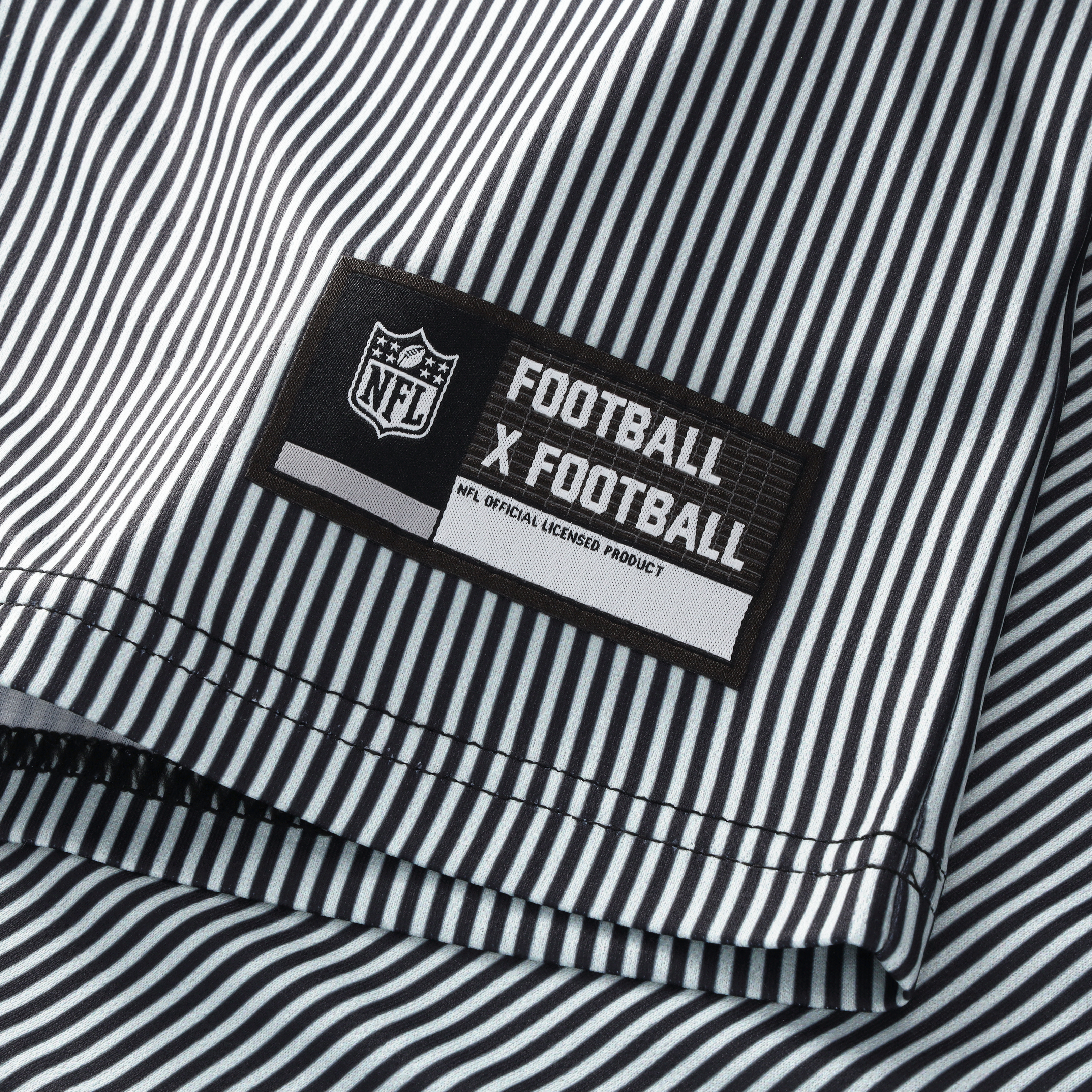 Youth Fanatics Silver/Black Las Vegas Raiders Football x Collared Fan Top