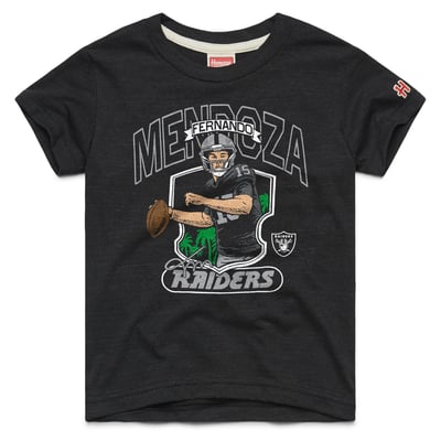 Fernando Mendoza Las Vegas Raiders Homage Youth Player Graphic Tri-Blend T-Shirt - Charcoal