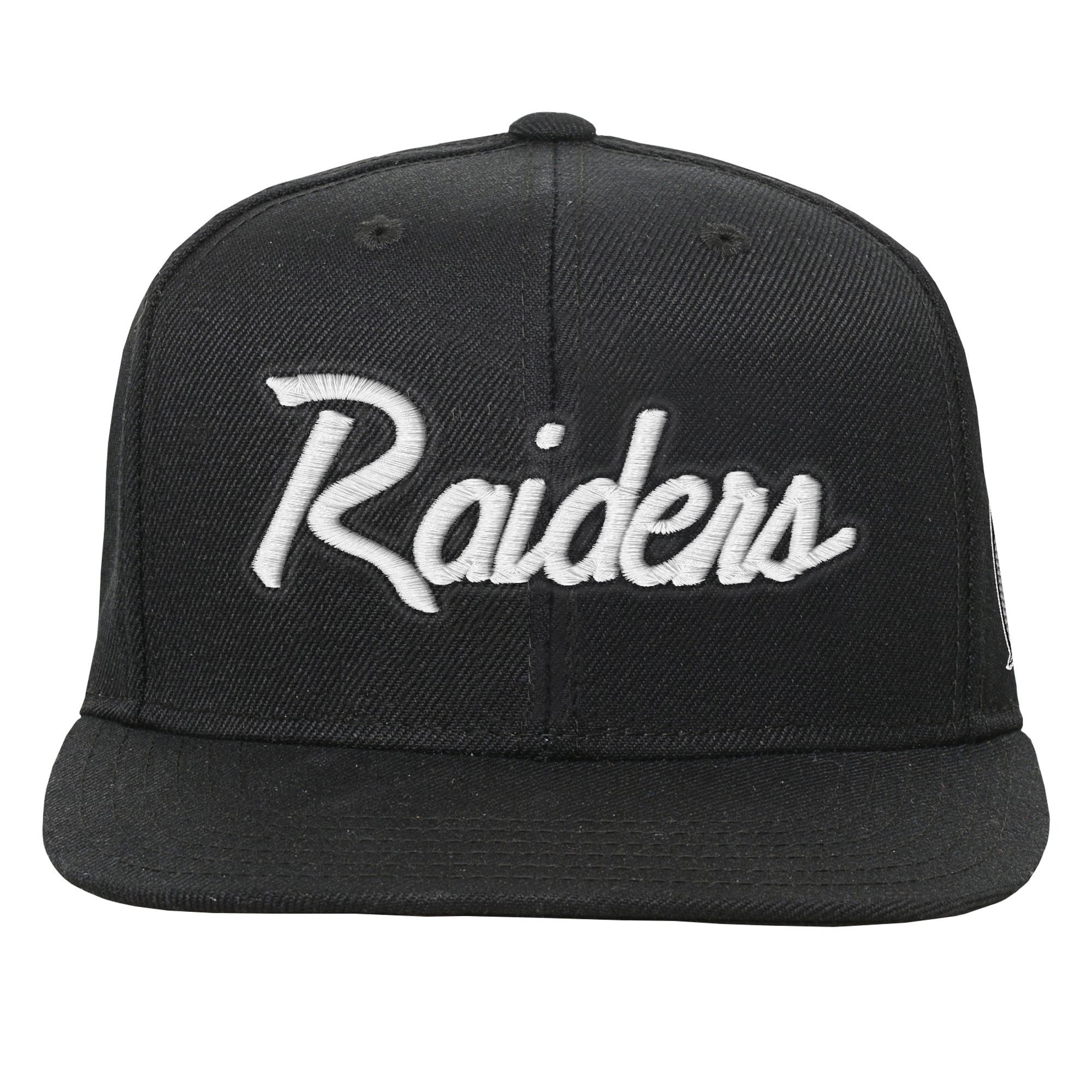 Youth Mitchell & Ness Black Las Vegas Raiders Head Coach Flat Brim Snapback Hat