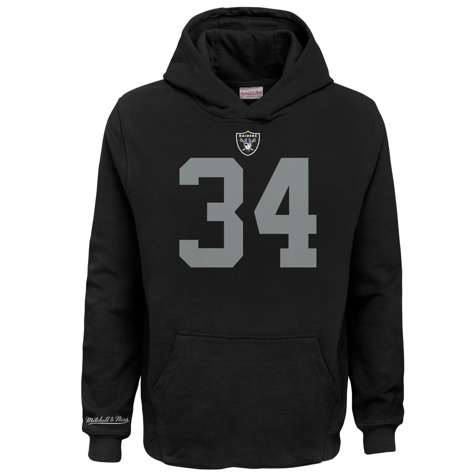 Mitchell & Ness Bo Jackson Black Las Vegas Raiders Nom et numéro du joueur retraité Sweat à capuche