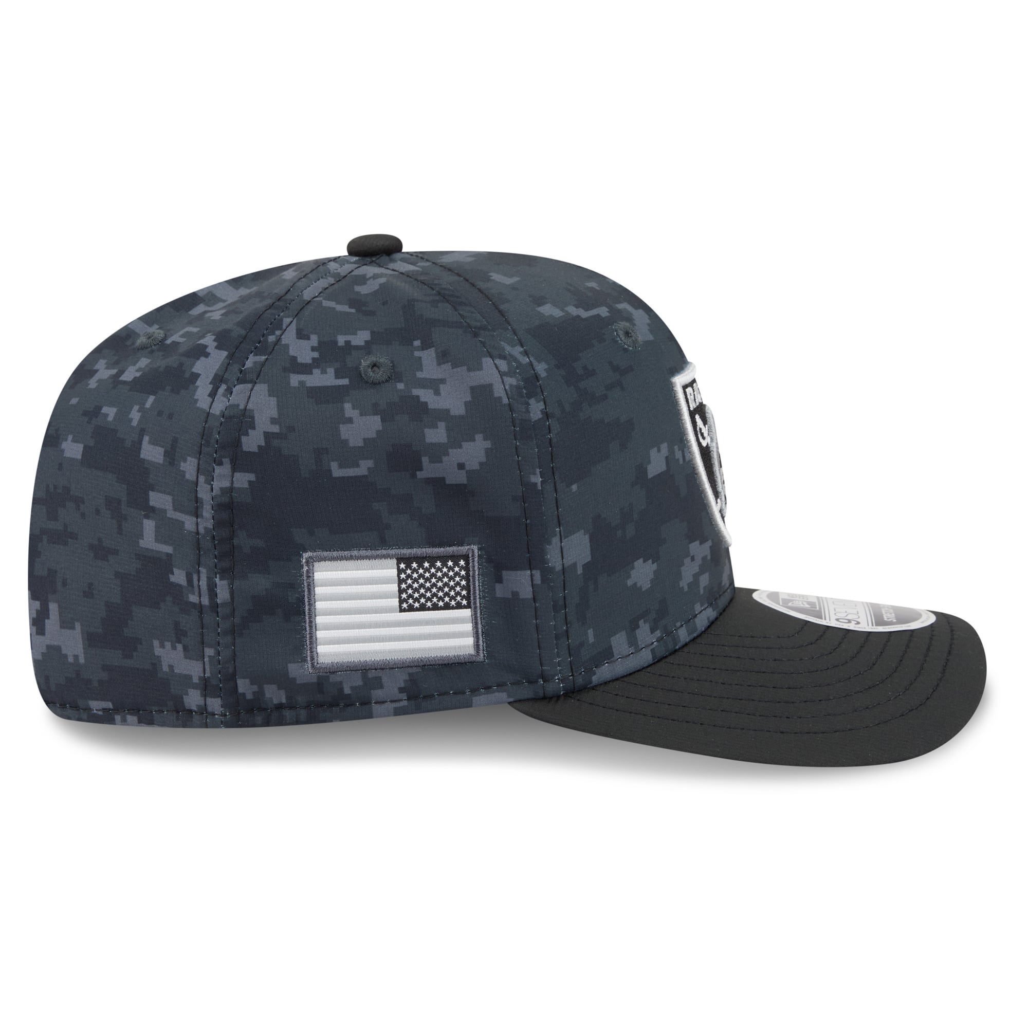 Casquette ajustable New Era noire pour jeunes, Las Vegas Raiders 2026 Salute To Service 9SEVENTY