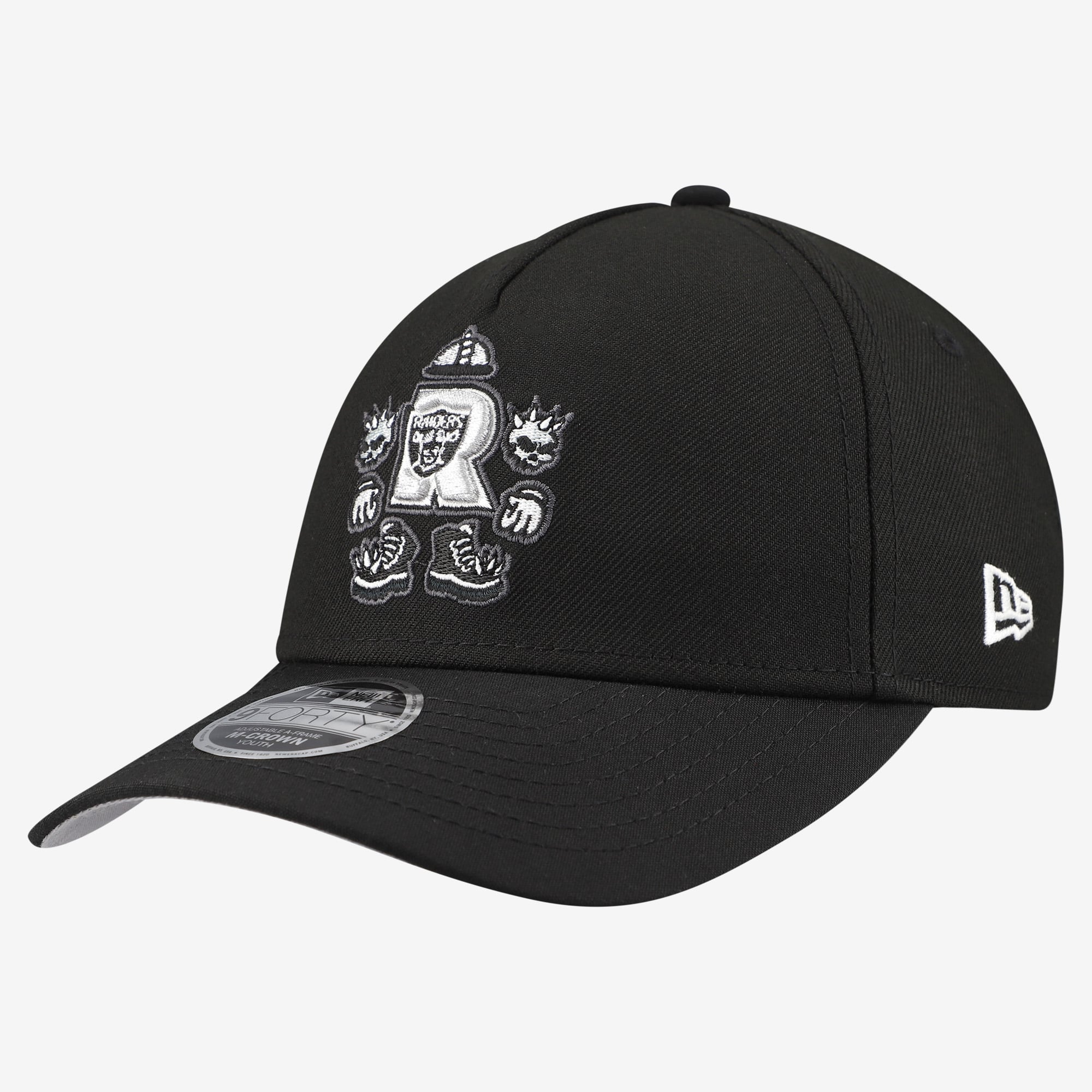 Casquette ajustable New Era 9FORTY A-Frame noire Las Vegas Raiders pour jeunes