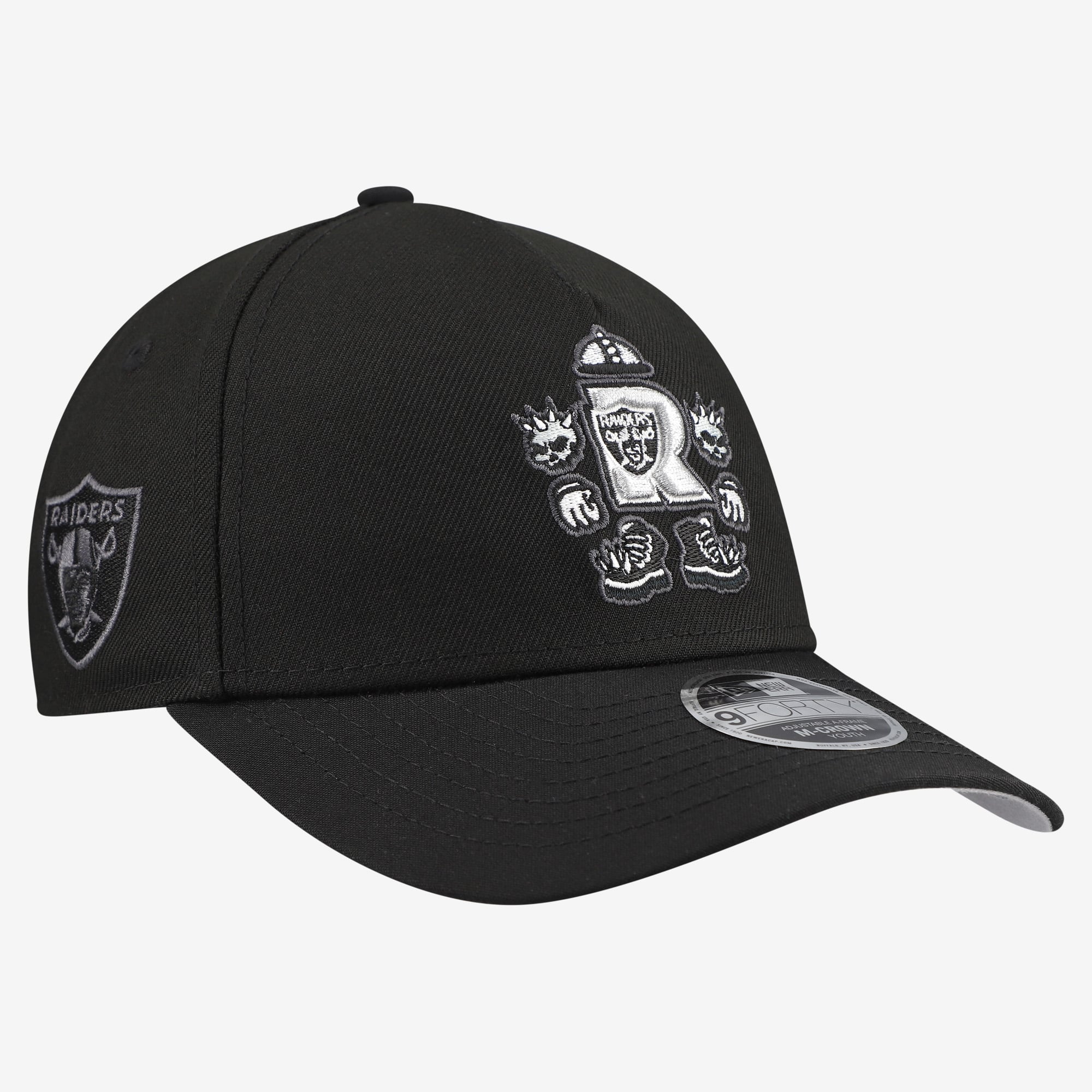 Casquette ajustable New Era 9FORTY A-Frame noire Las Vegas Raiders pour jeunes