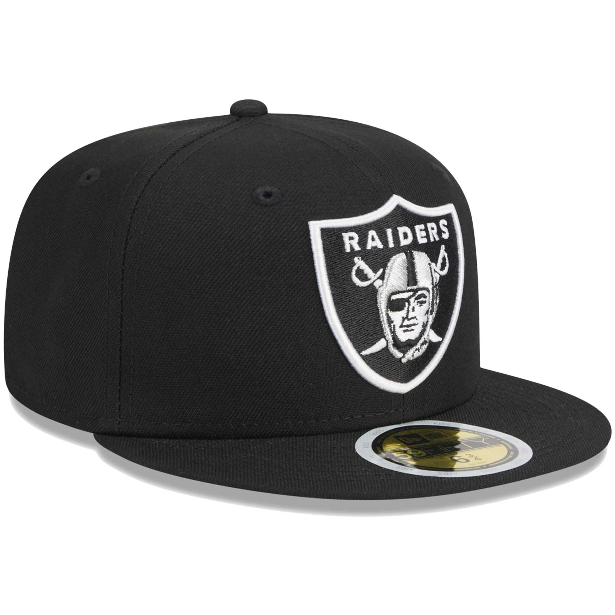 Casquette ajustée 59FIFTY Main des Las Vegas Raiders New Era noire pour jeune