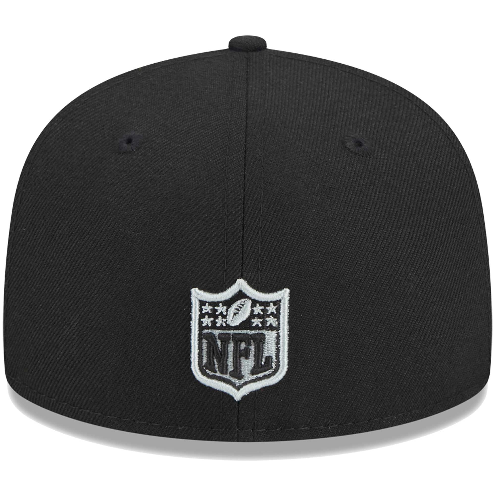 Casquette ajustée 59FIFTY Main des Las Vegas Raiders New Era noire pour jeune