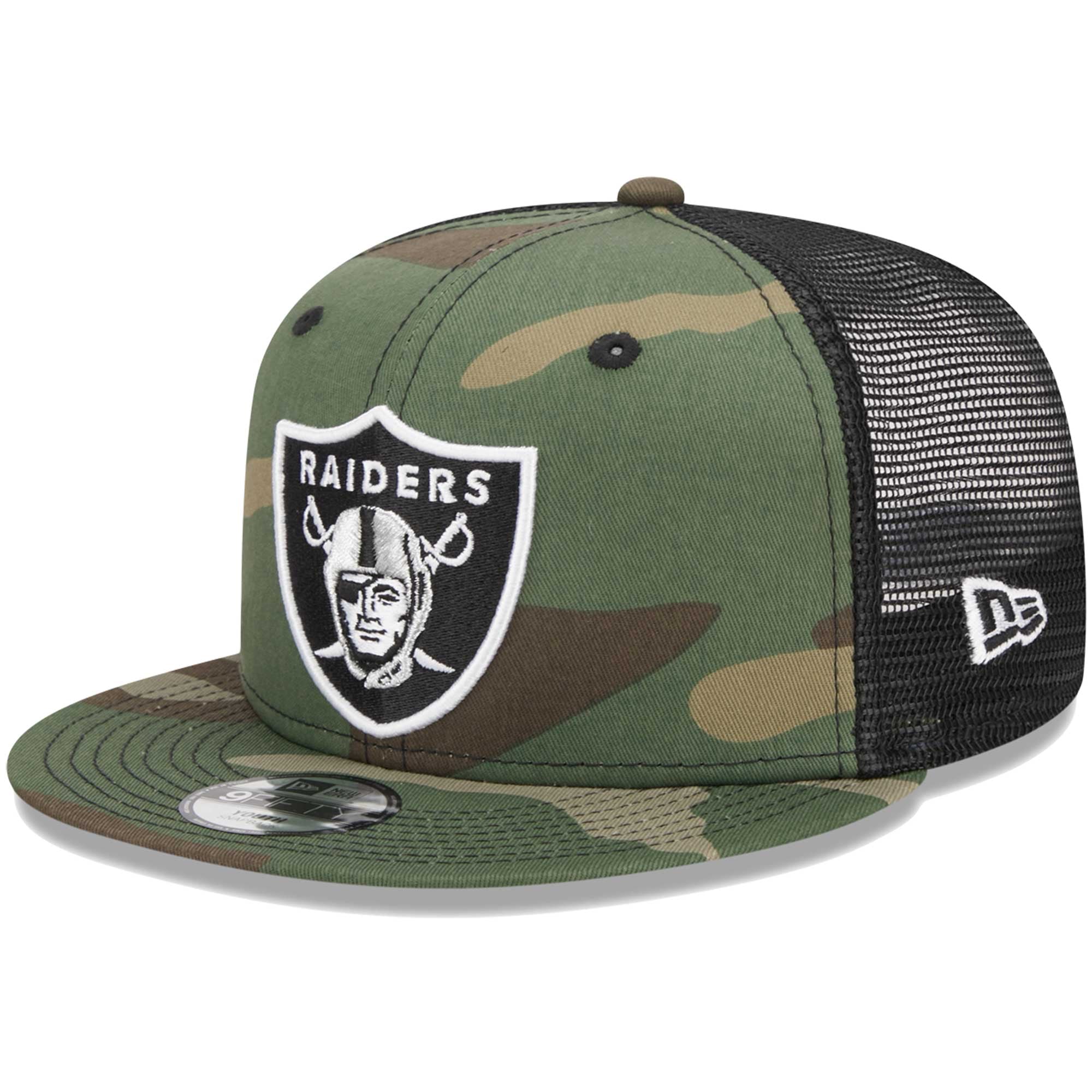 Casquette trucker 9FIFTY Snapback New Era Camo Las Vegas Raiders pour jeunes