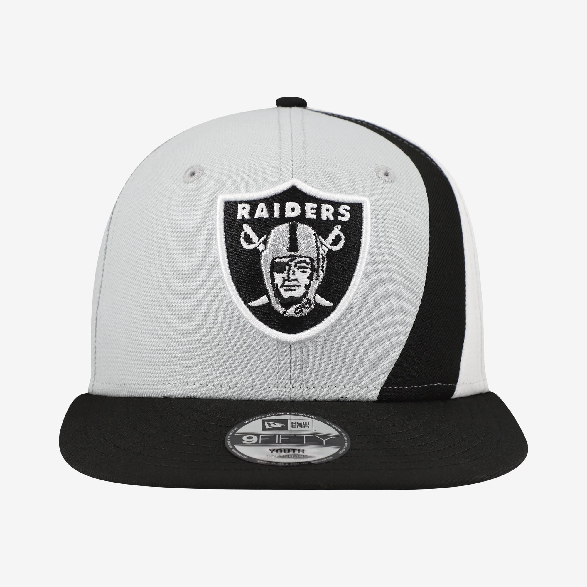 Casquette snapback New Era argentée Las Vegas Raiders Shock 9FIFTY pour jeunes