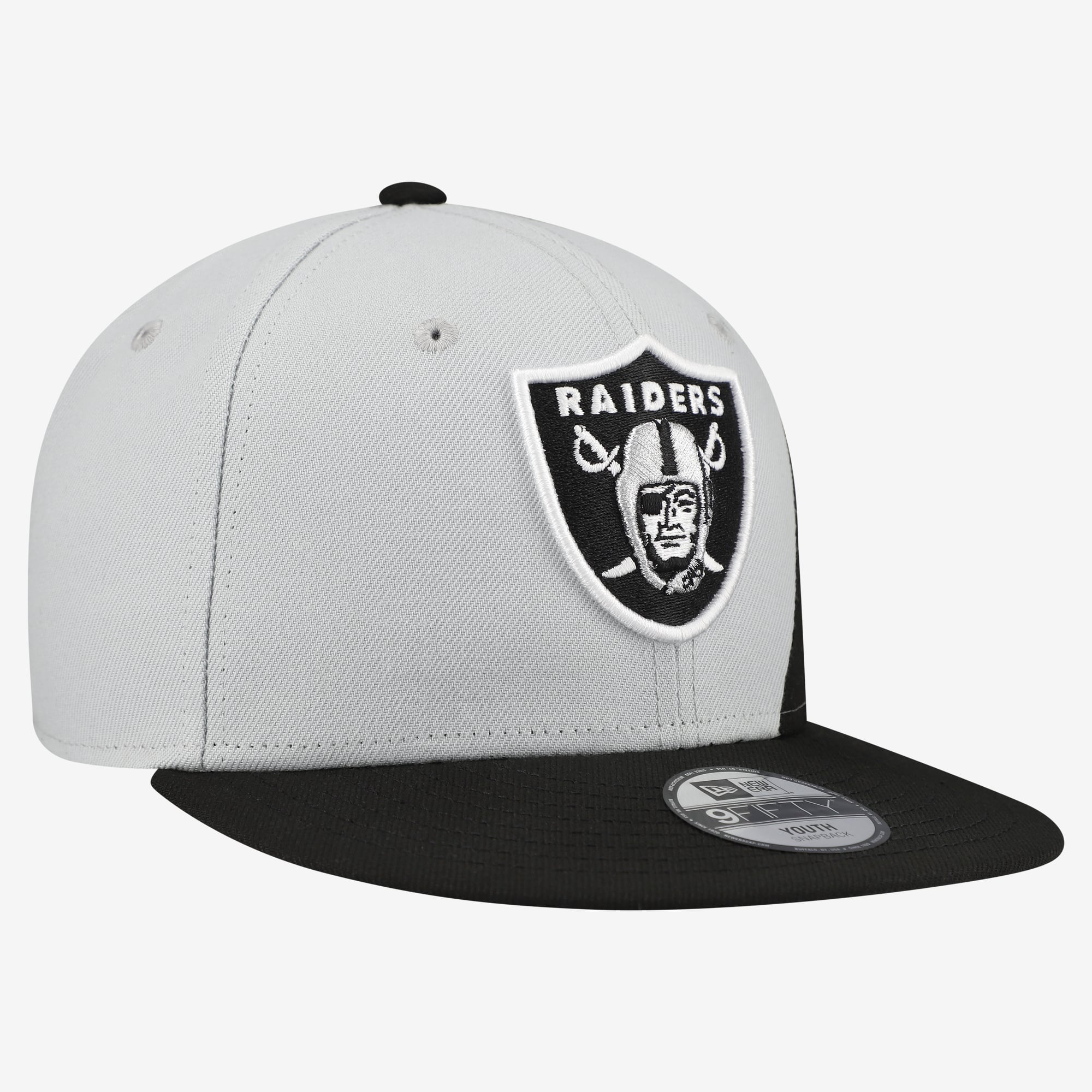 Casquette snapback New Era argentée Las Vegas Raiders Shock 9FIFTY pour jeunes