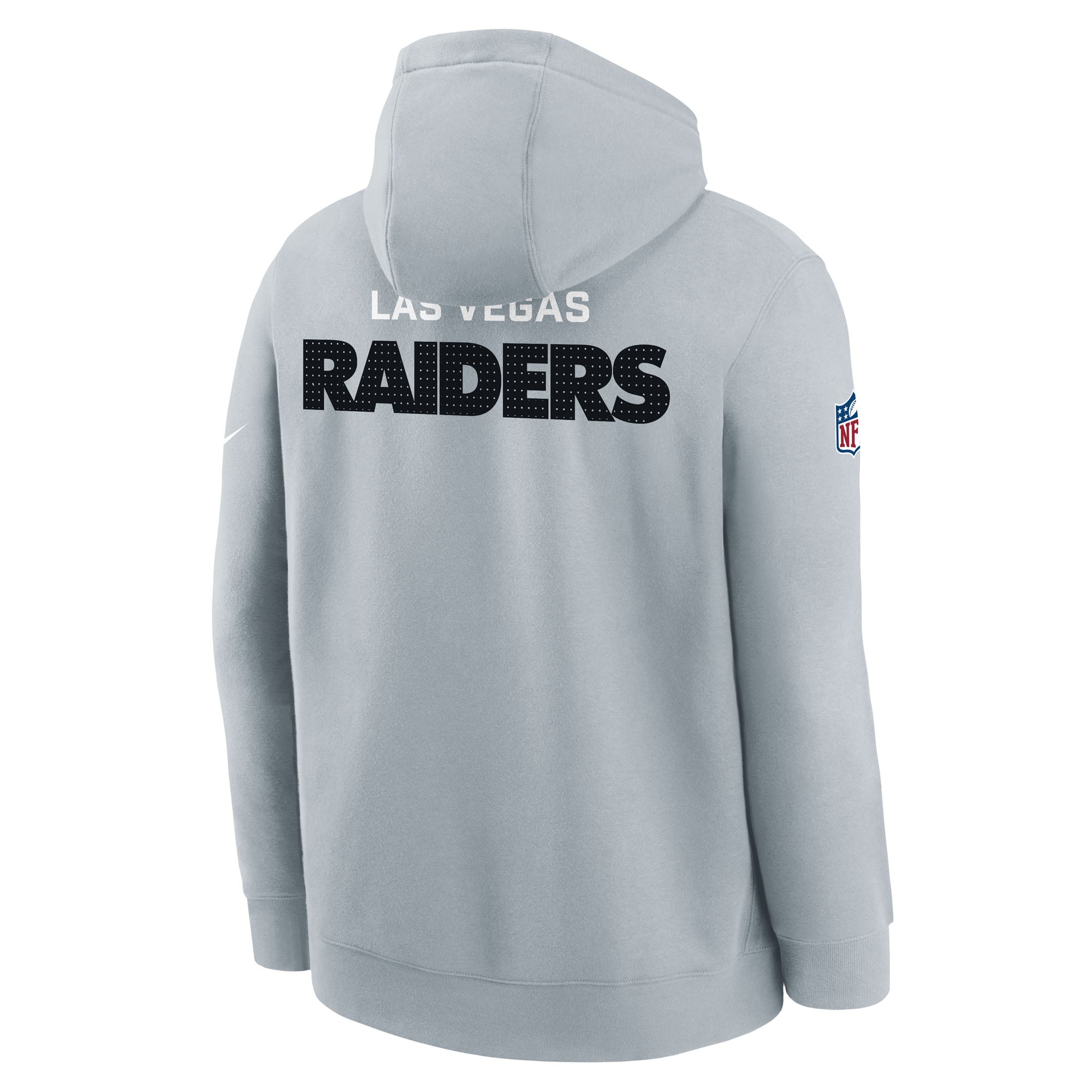 Youth Nike  Silver Las Vegas Raiders Sideline Club Fleece Hoodie