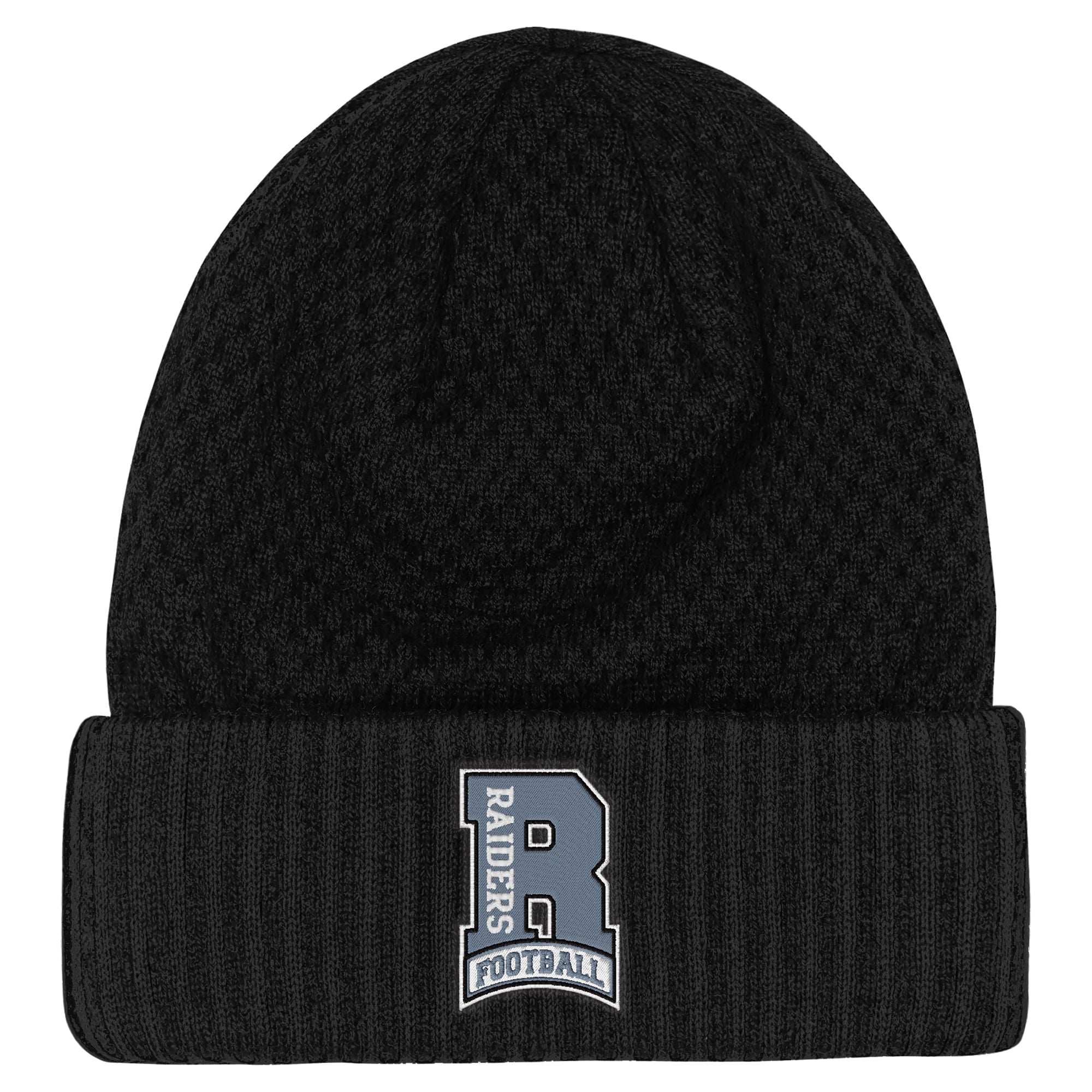 Youth Outerstuff Black Las Vegas Raiders Heat Check Cuffed Knit Hat