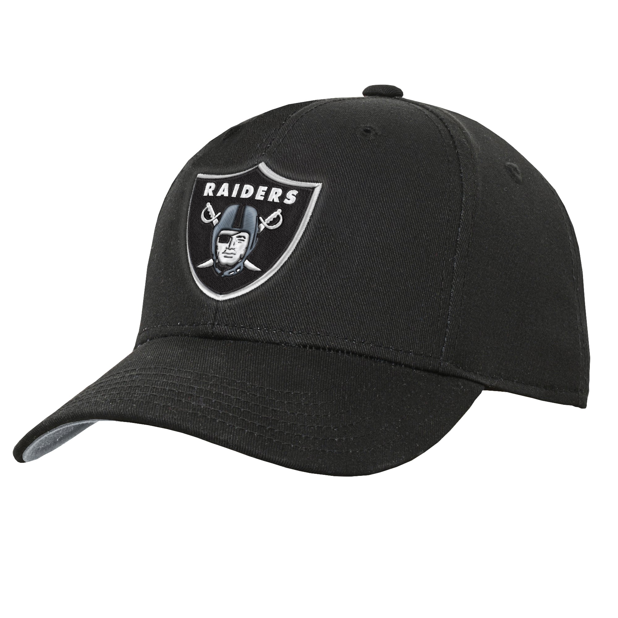 Youth Outerstuff Black Las Vegas Raiders Pre-Curved Snapback Hat