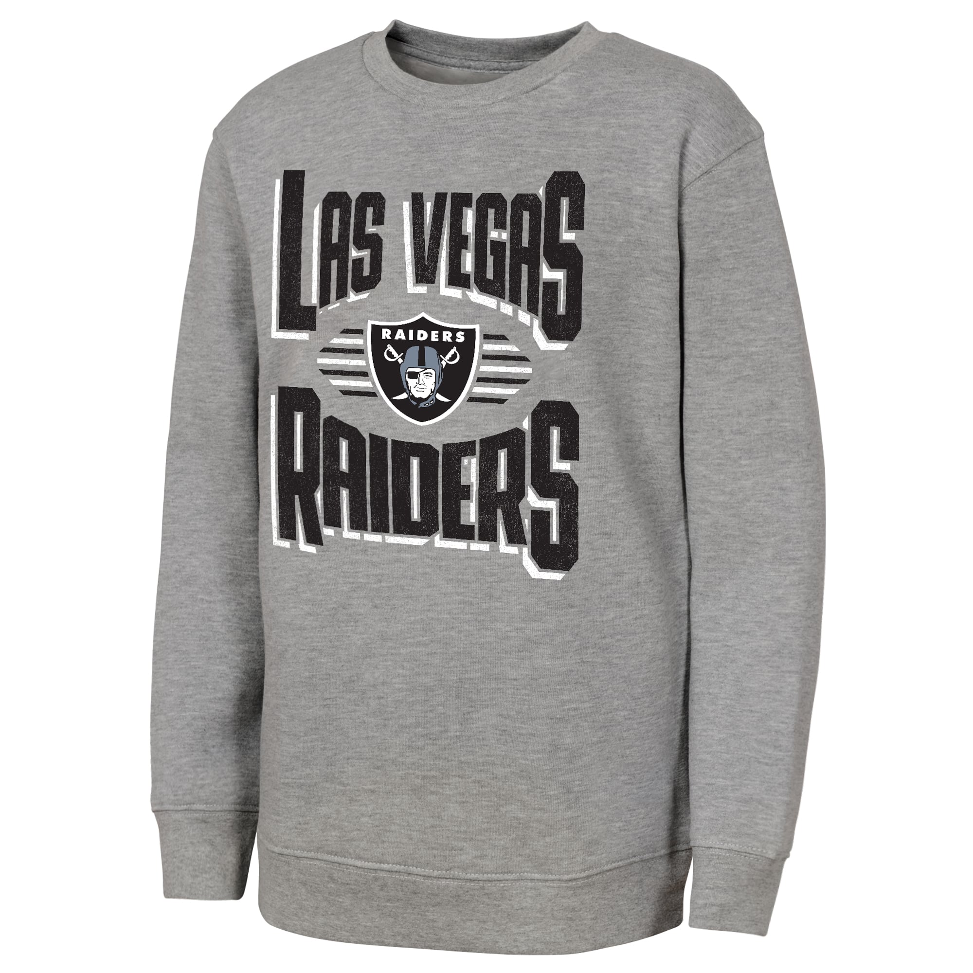 Youth Outerstuff Gray Las Vegas Raiders Jet Stream Sweatshirt