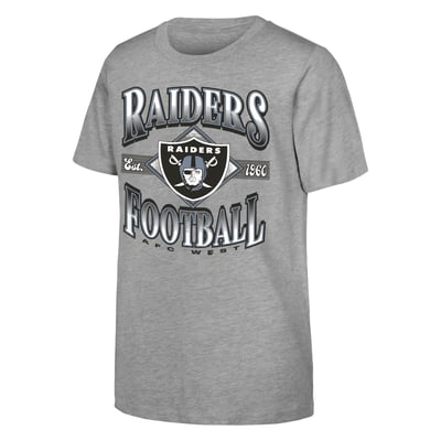  Las Vegas Raiders Outerstuff Youth NFL Of Days Past T-Shirt - Heather Gray