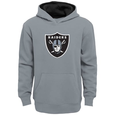 Las Vegas Raiders Outerstuff Youth Prime Pullover Hoodie - Silver