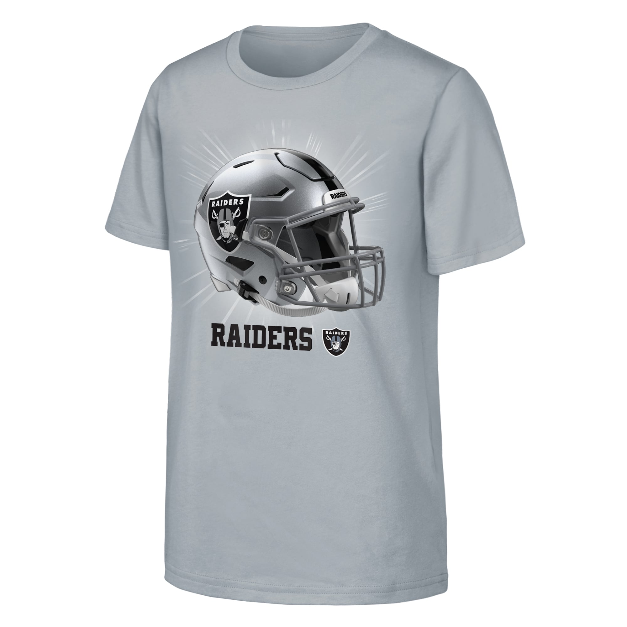 T-shirt Outerstuff argenté pour jeunes, esprit de victoire des Las Vegas Raiders