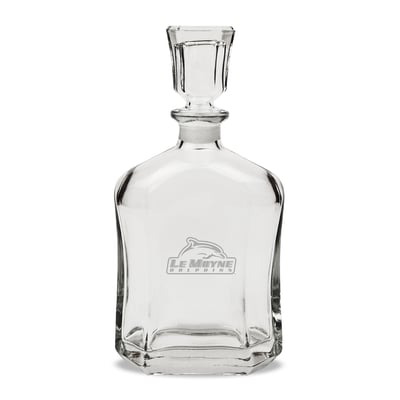 Le Moyne Dolphins 23.75oz. Crystal Whisky Decanter
