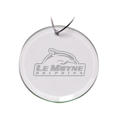 Le Moyne Dolphins 3'' Glass Round Ornament