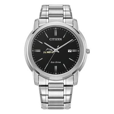  Le Moyne Dolphins Citizen Watch Eco-Drive Black Dial Stainless Steel Watch - Silver