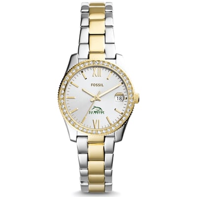  Le Moyne Dolphins Fossil Women's Scarlette Mini Two-Tone Stainless Steel Watch - Silver/Gold
