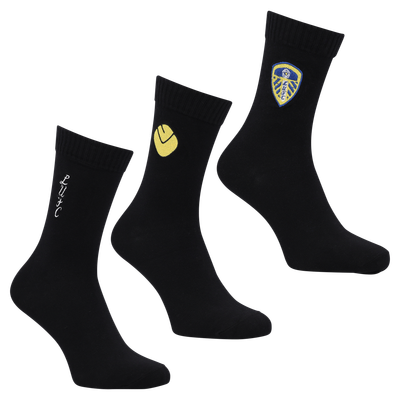 Leeds United 3 Pack Dress Socks - Black - Unisex