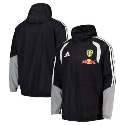 Leeds United adidas Training All Weather Jacket - Black