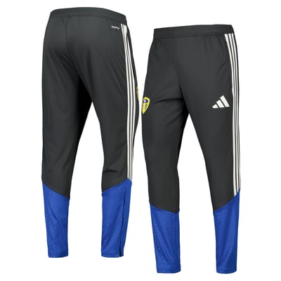 Leeds United adidas Training Pants - Dark Grey - Kids