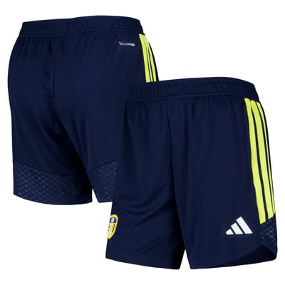 Leeds United adidas Training Shorts - Navy - Womens