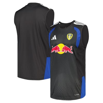 Leeds United adidas Training Sleeveless Jersey - Dark Grey