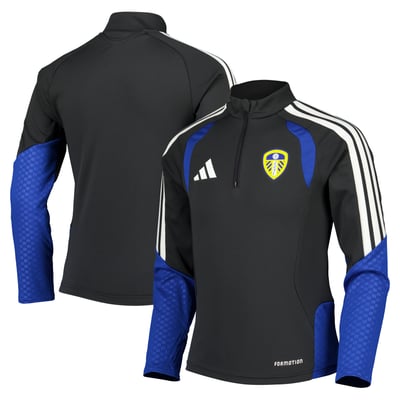 Leeds United adidas Training Top - Dark Grey - Kids