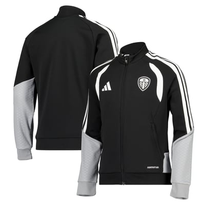 Leeds United adidas Training Track Jacket - Black - Kids