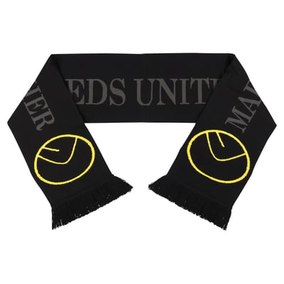 Leeds United Marching On Together Scarf - Black - Unisex